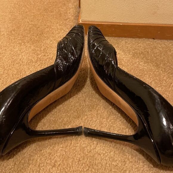 JIMMY CHOO Peep Toe Patent Leather Pumps - Picture 11 of 13